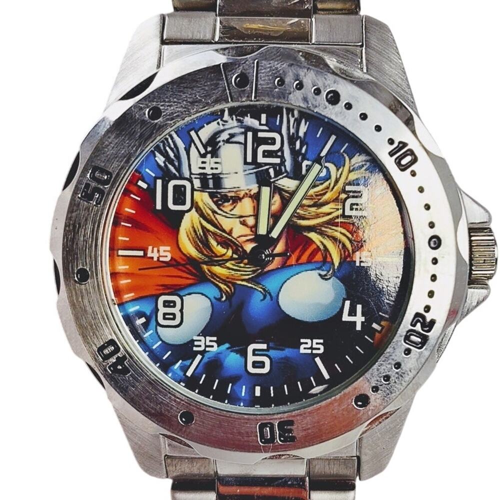 Disney Marvel Thor Silver-Toned Metal Watch in Box